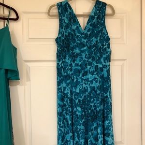 Blue cheetah print dress